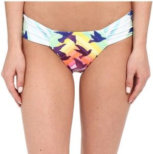 Mara Hoffman Birds ruched bikini bottom XS NWOT